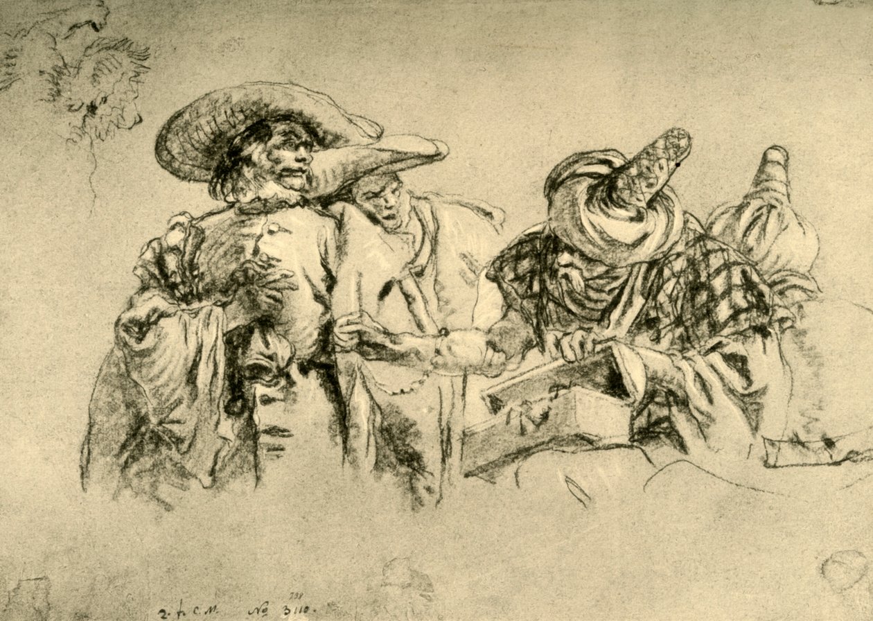 Un mercante orientale di gioielli e due mercanti europei da Giovanni Battista Tiepolo