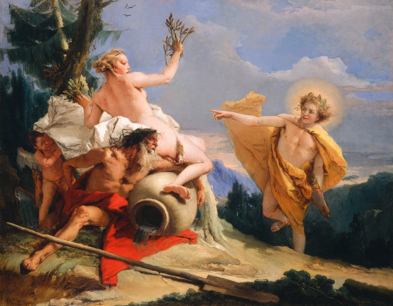 Apollo insegue Dafne da Giovanni Battista Tiepolo