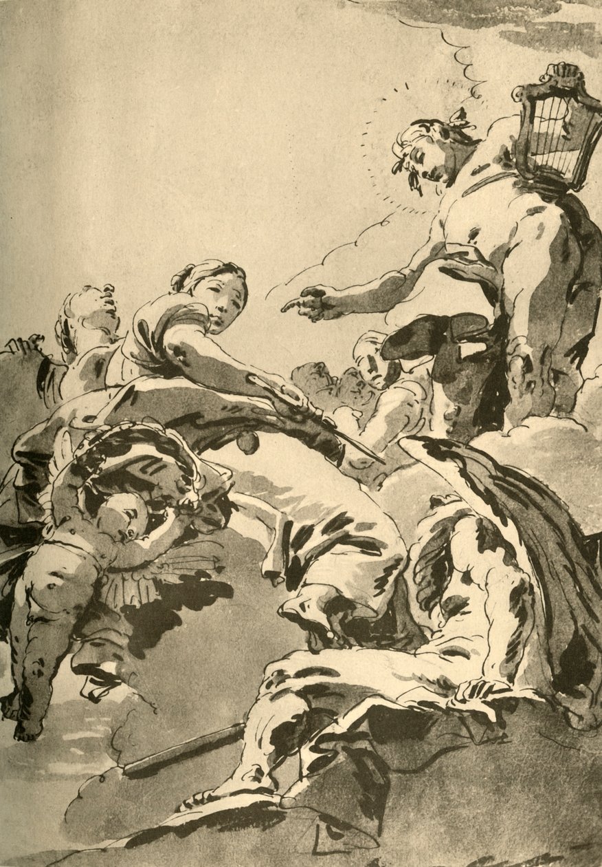 Apollo, le Muse e Crono, ca. 1730, 1928 da Giovanni Battista Tiepolo