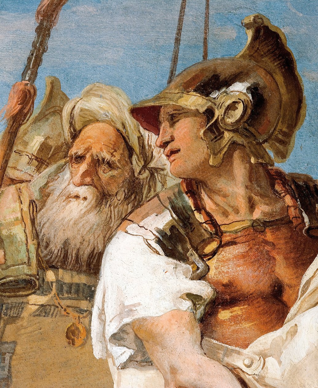 (dettaglio) Enea, da Enea presenta Cupido, travestito da Ascanio, a Didone, dalla Stanza dell
