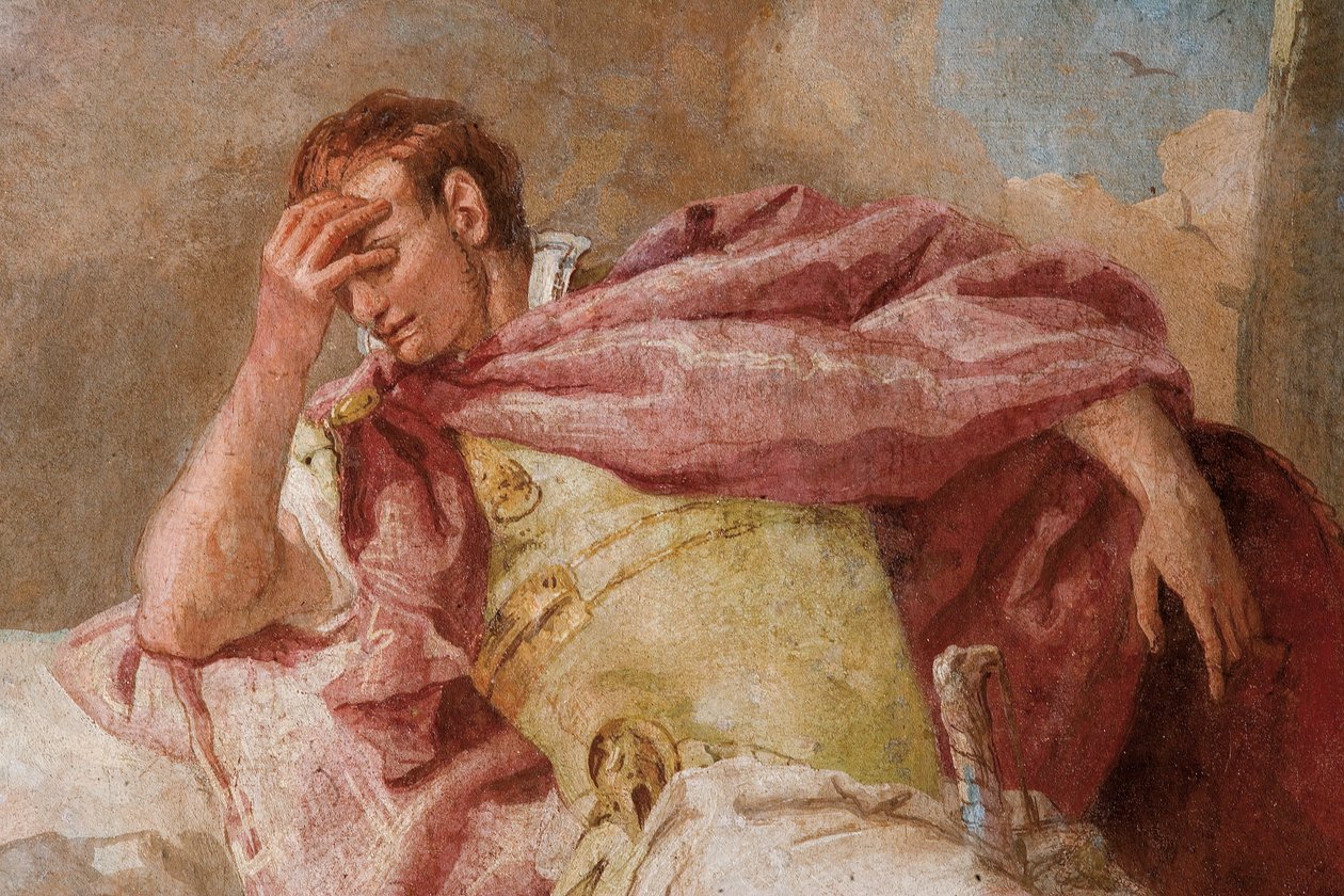 (dettaglio) Eneide, da Mercurio esorta Enea a lasciare Cartagine, dalla Stanza dell