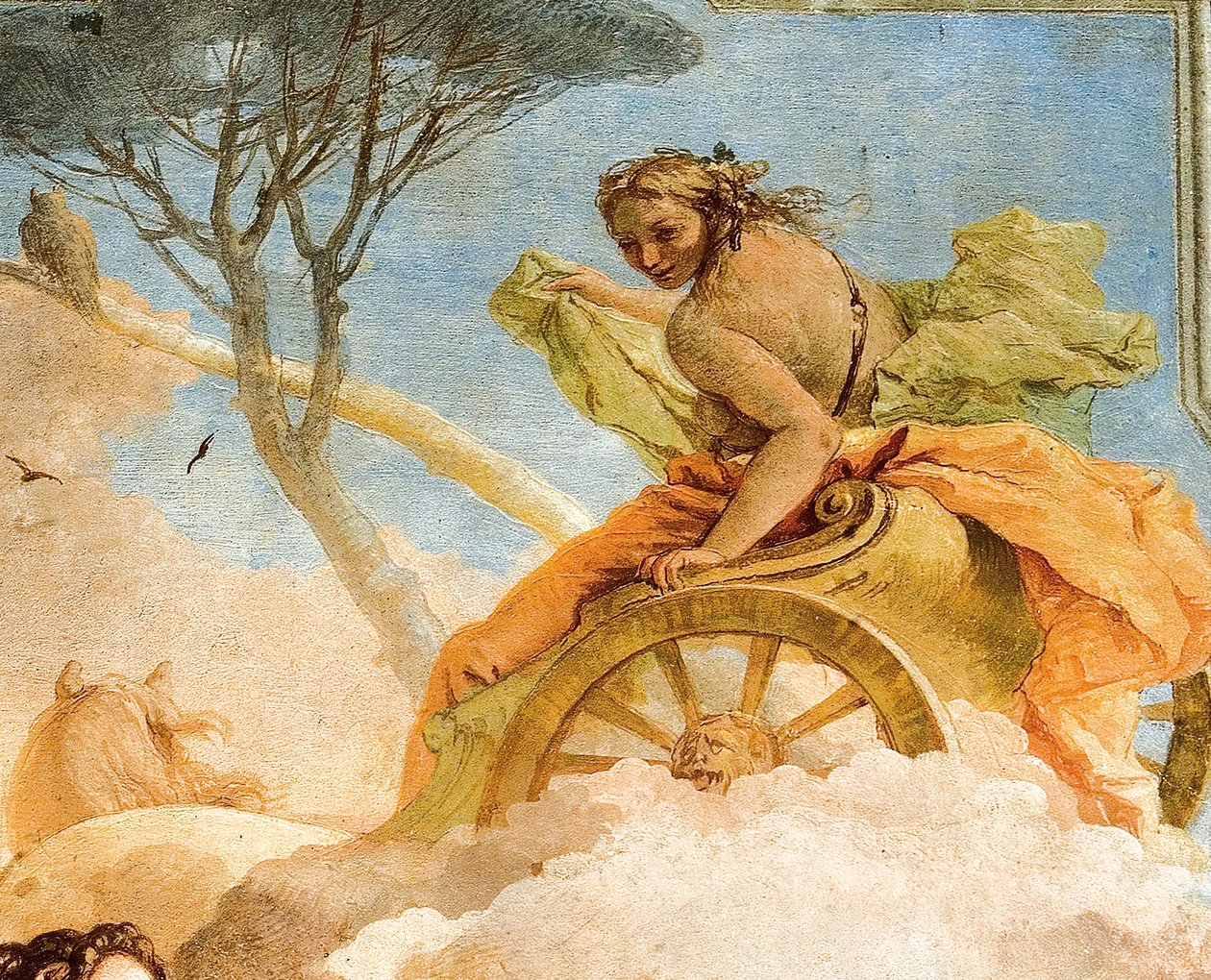 (dettaglio) Armida, da Armida rapisce il dormiente Rinaldo, dalla Stanza della Gerusalemme Liberata nella Palazzina, 1757 da Giovanni Battista Tiepolo