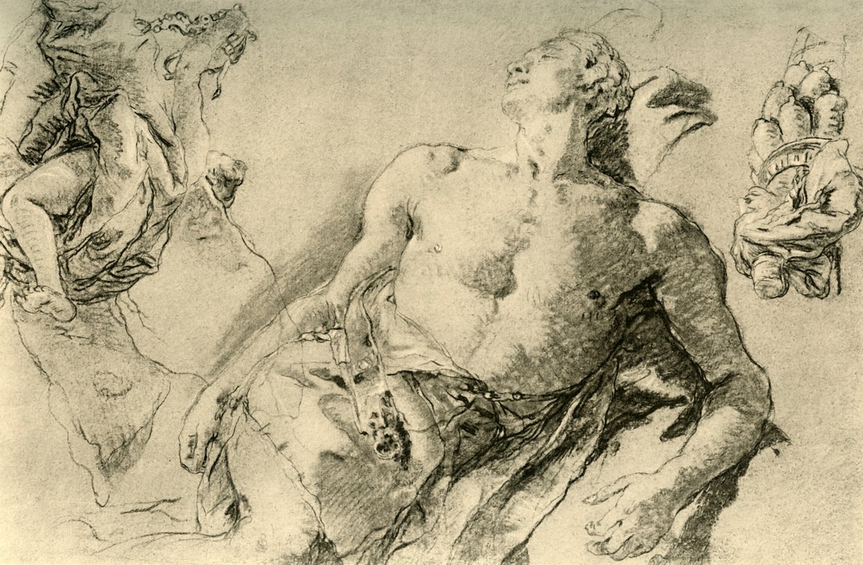 Studio di dettaglio per il giacinto a Bückeburg, c1752 da Giovanni Battista Tiepolo