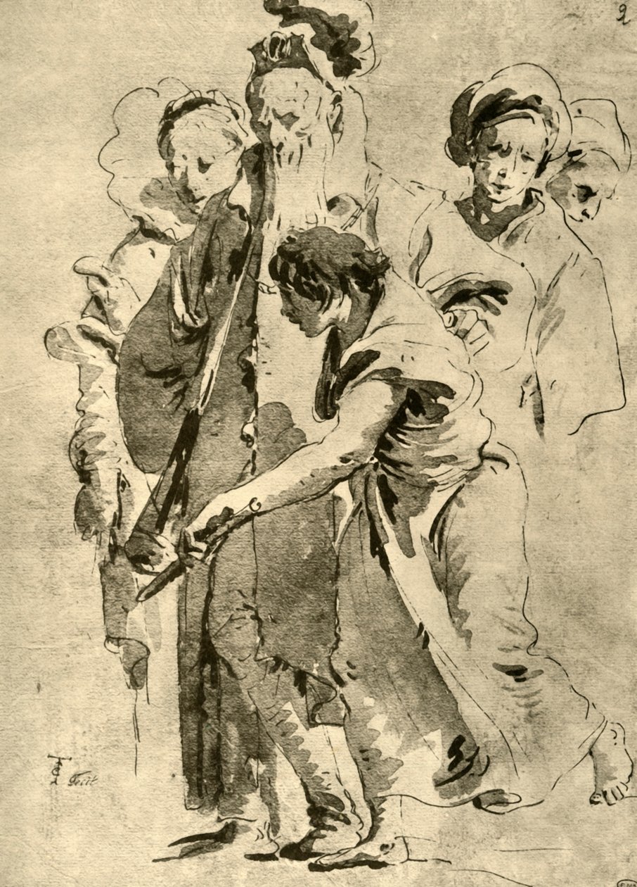 Gruppo di figure, metà del XVIII secolo, 1928 da Giovanni Battista Tiepolo