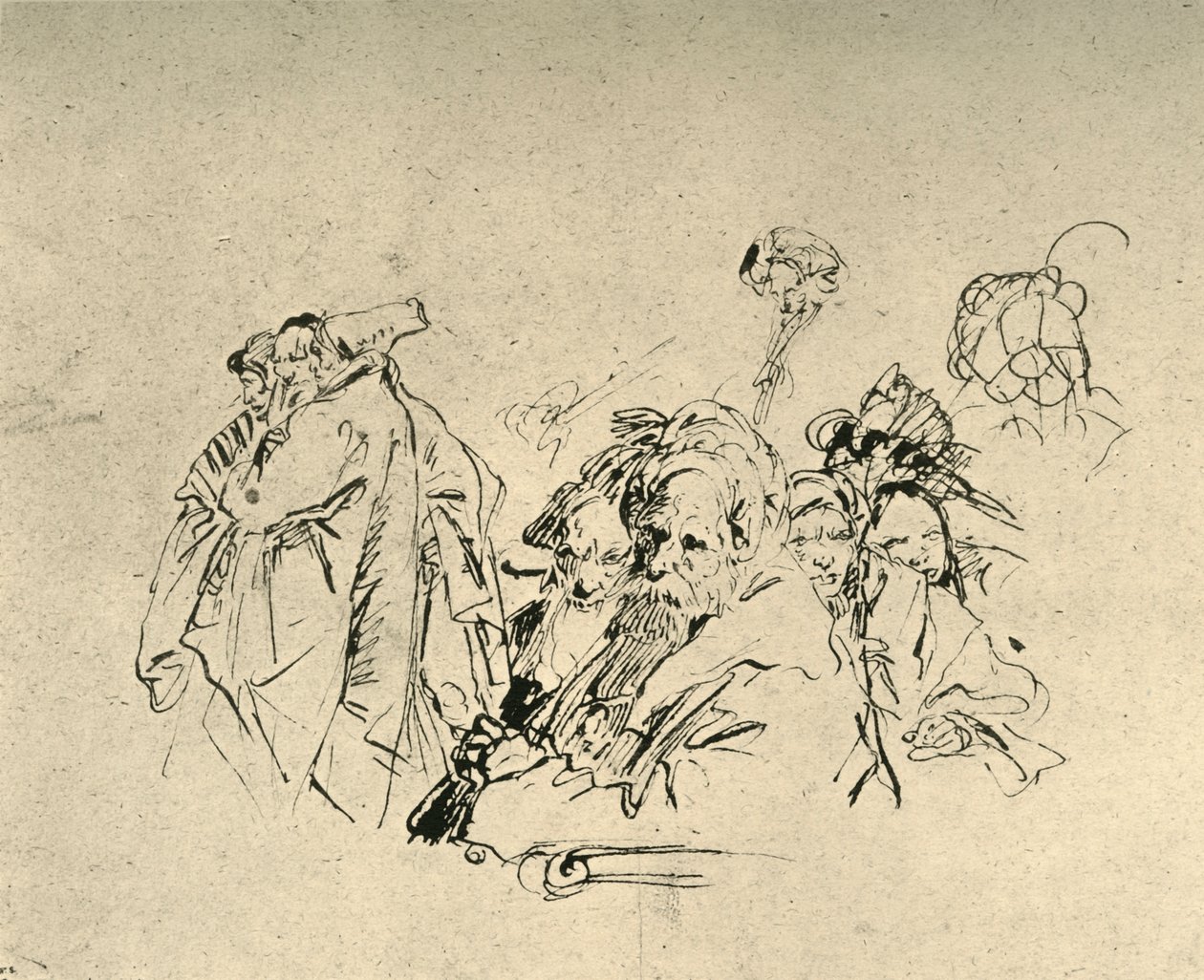 Gruppo di orientali, metà 18° secolo, 1928 da Giovanni Battista Tiepolo