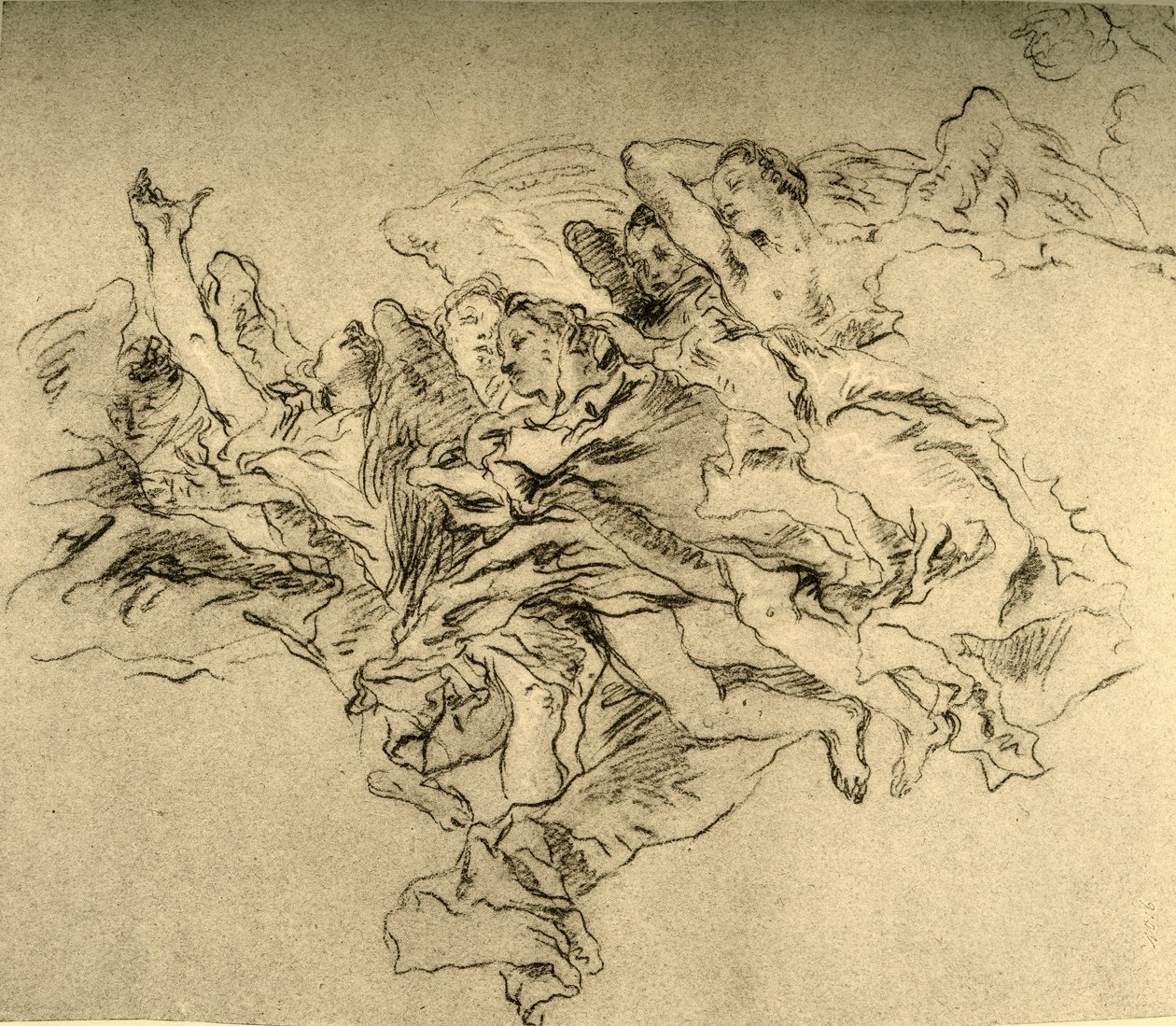 Gruppo di angeli sospesi da Giovanni Battista Tiepolo