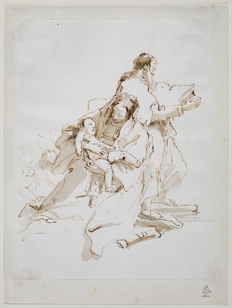 Sacra Famiglia con San Giuseppe che legge, circa 1757 da Giovanni Battista Tiepolo