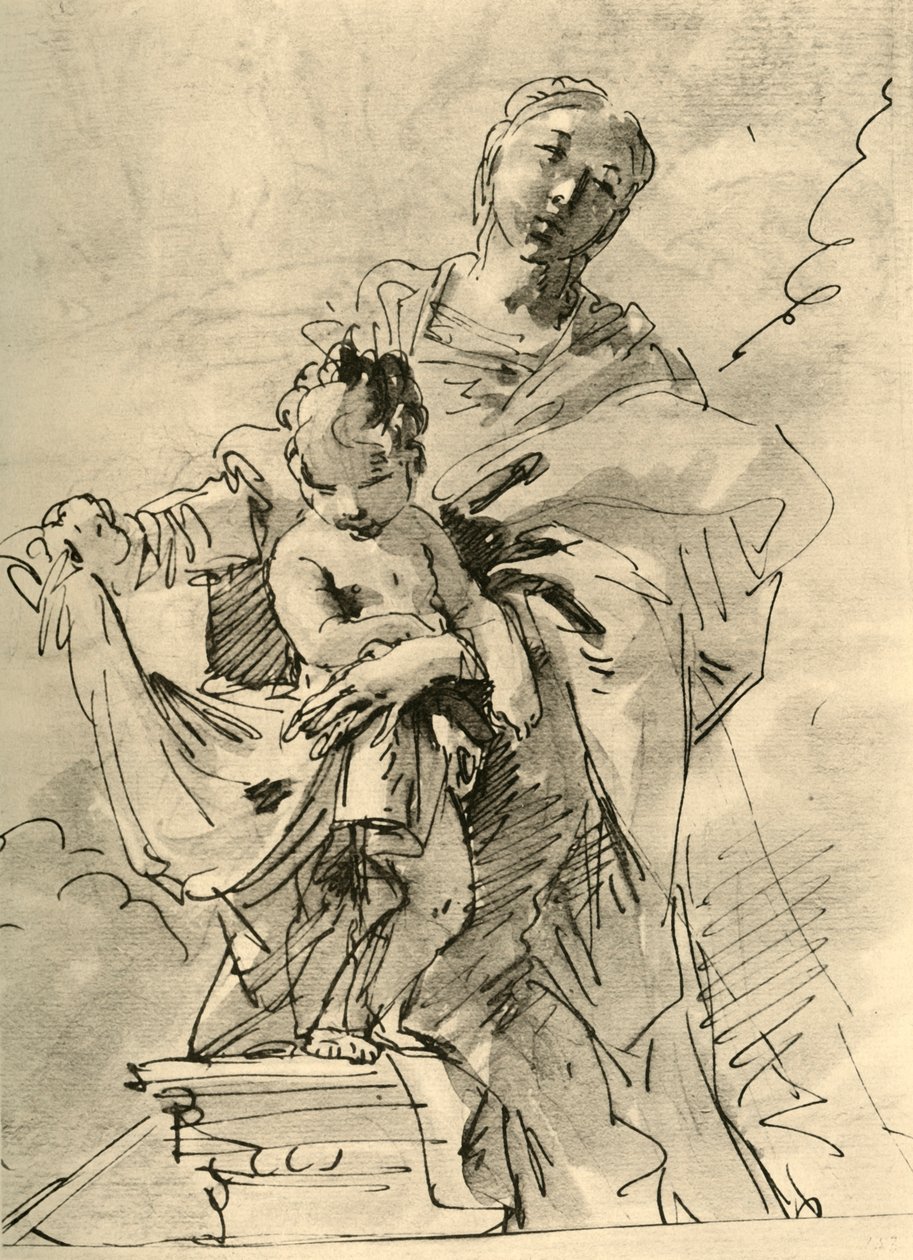 Madonna con Bambino, metà XVIII secolo, 1928 da Giovanni Battista Tiepolo
