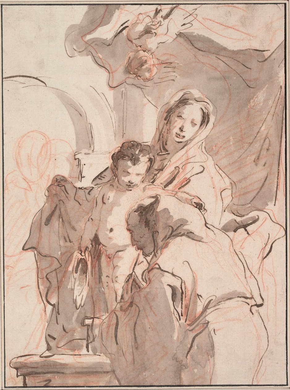 Madonna con Bambino e Santo da Giovanni Battista Tiepolo