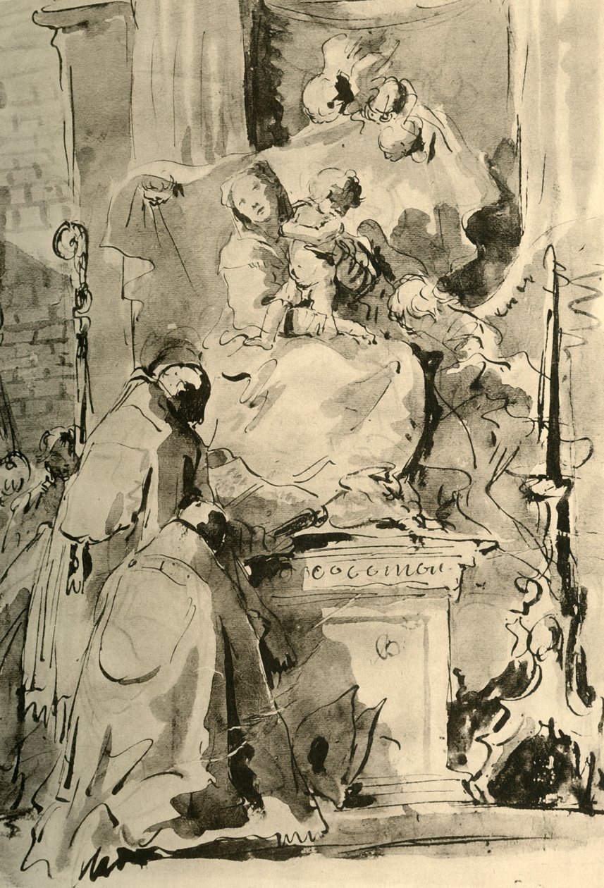 Madonna in trono e due vescovi, metà XVIII secolo, 1928 da Giovanni Battista Tiepolo