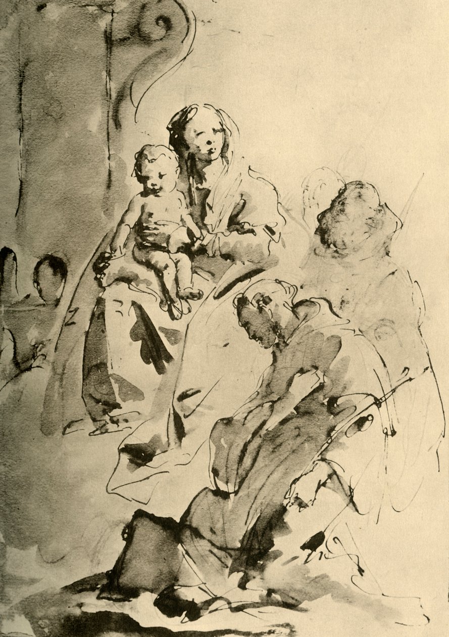 Madonna con due santi, metà XVIII secolo, 1928 da Giovanni Battista Tiepolo