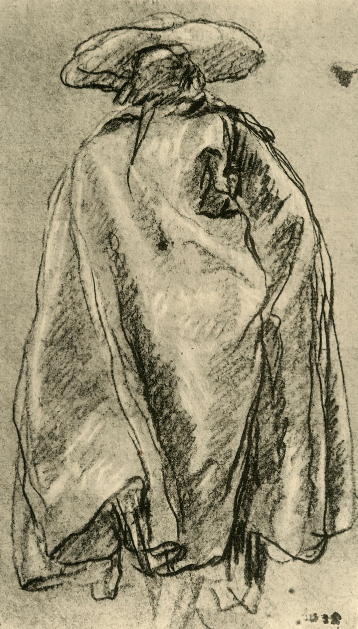 Uomo in un grande mantello visto da dietro, 1752, 1928 da Giovanni Battista Tiepolo