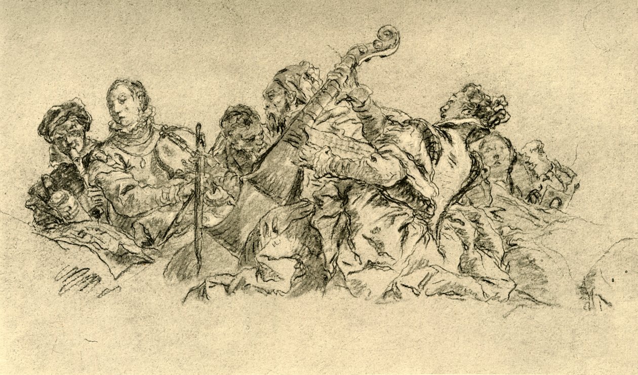 Musicisti, 1752, 1928 da Giovanni Battista Tiepolo