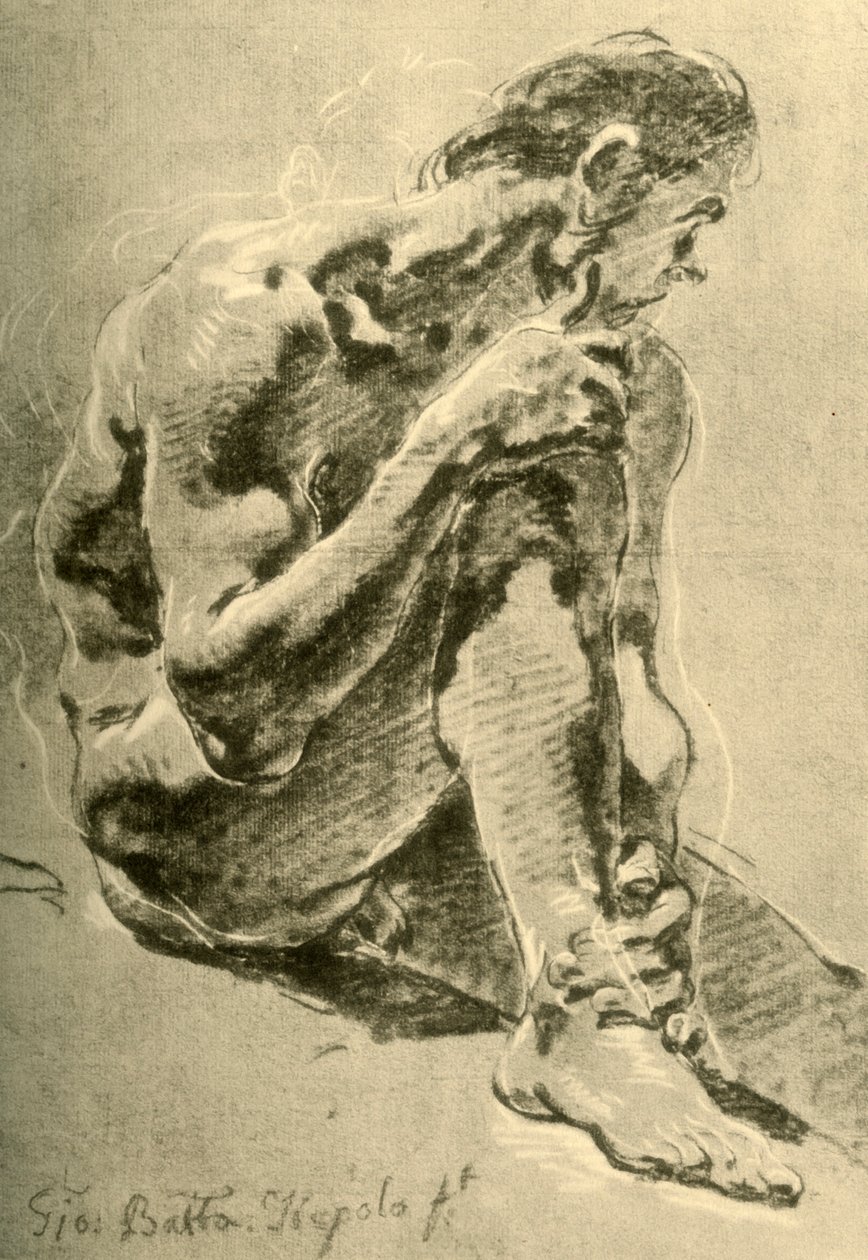 Nudo seduto, 1715-1716, 1928 da Giovanni Battista Tiepolo