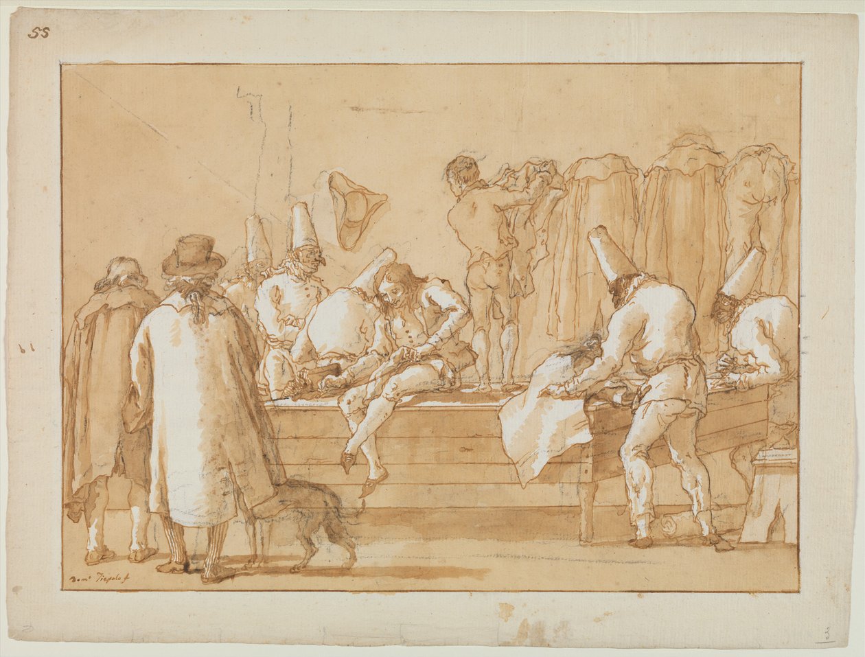 Punchinello come assistente sarto, c.1800 da Giovanni Battista Tiepolo