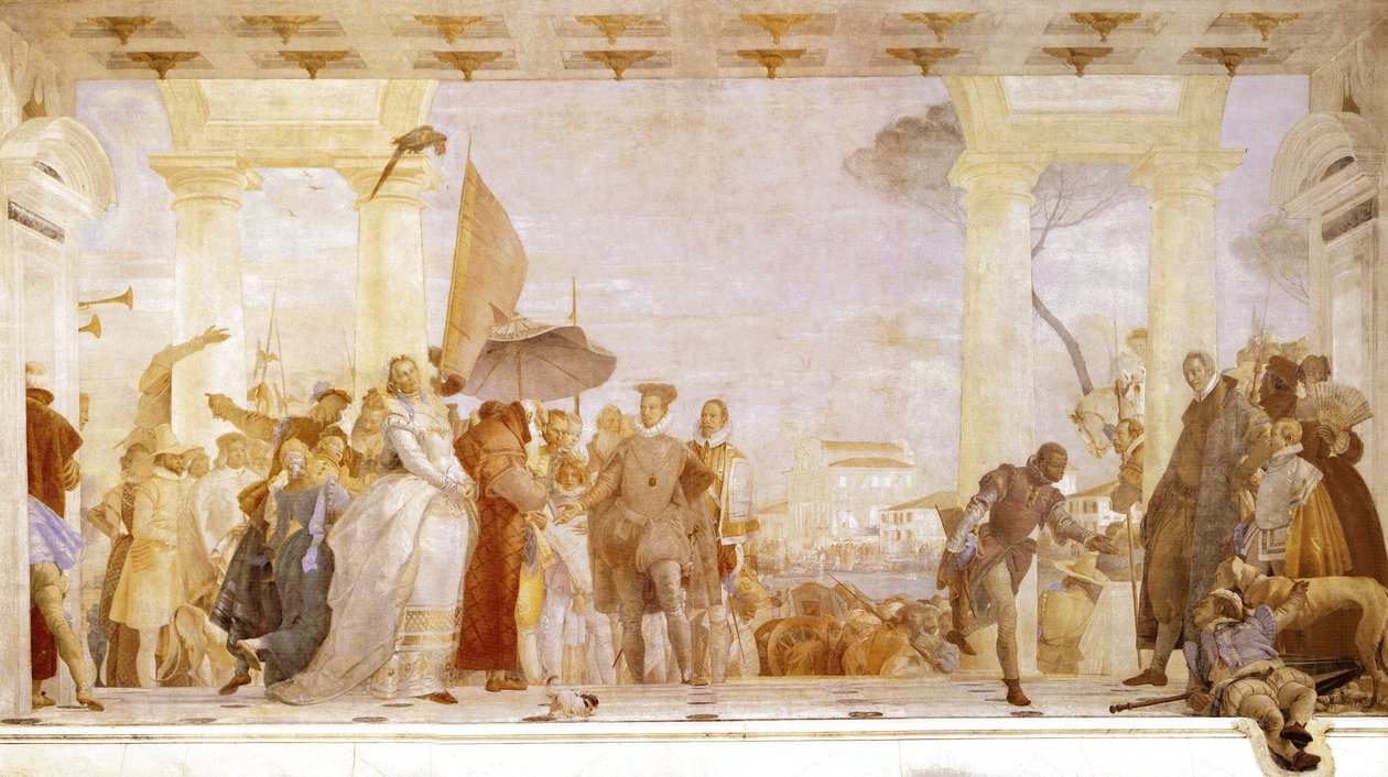 Ricevimento di Enrico III a Villa Contarini. da Giovanni Battista Tiepolo