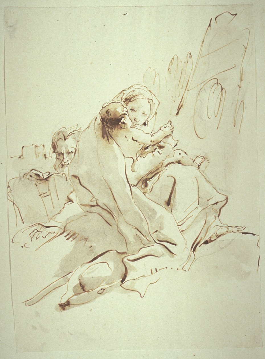 Riposo durante la fuga in Egitto da Giovanni Battista Tiepolo