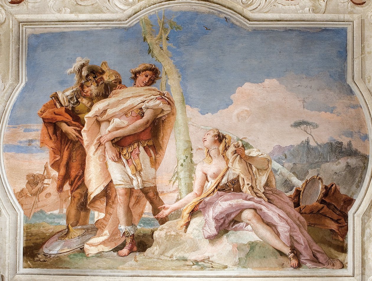 Rinaldo abbandona Armida, dalla Stanza della Gerusalemme Liberata nella Palazzina, 1757 da Giovanni Battista Tiepolo