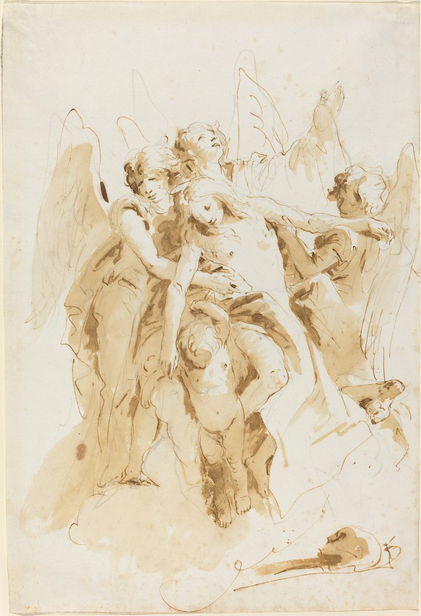 Santa Maria Maddalena sollevata dagli angeli da Giovanni Battista Tiepolo