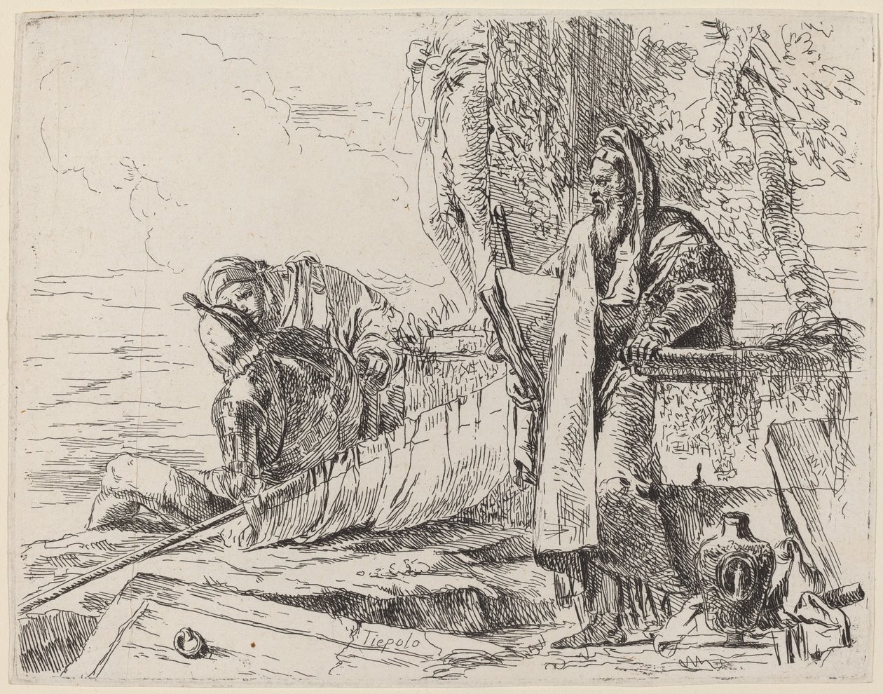 Filosofo in Piedi e Altre Due Figure da Giovanni Battista Tiepolo