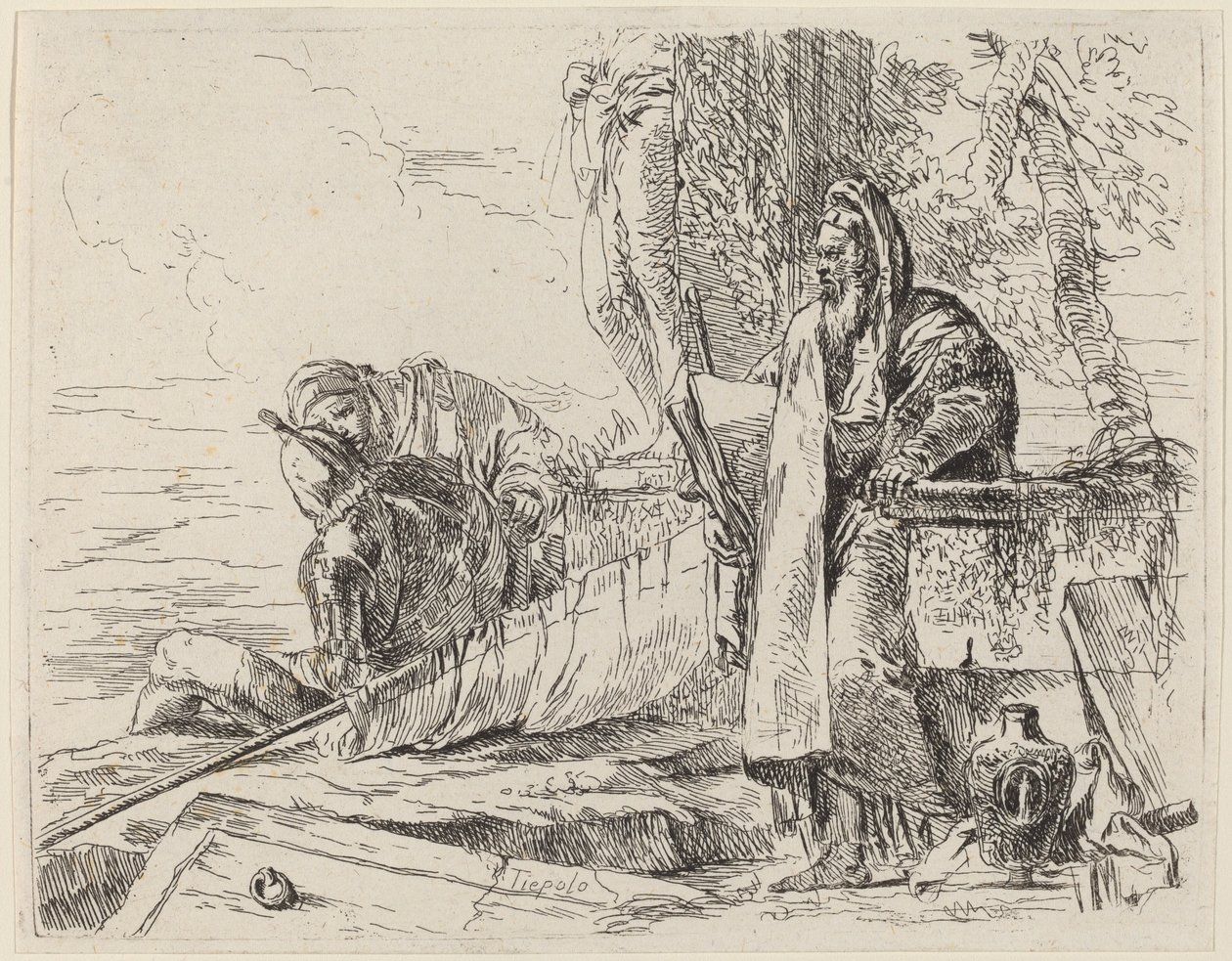 Filosofo in piedi e altre due figure da Giovanni Battista Tiepolo