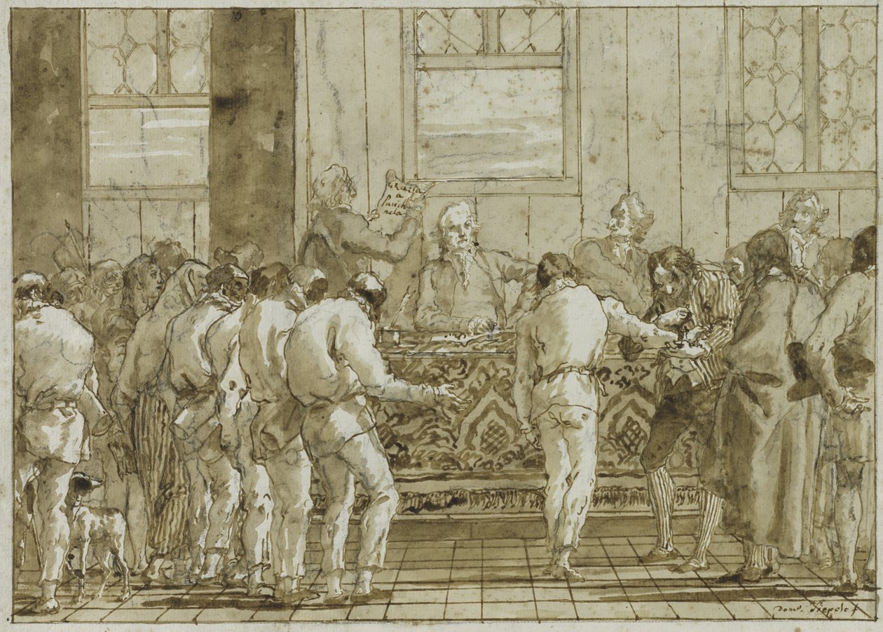 Il processo, c.1790 da Giovanni Battista Tiepolo