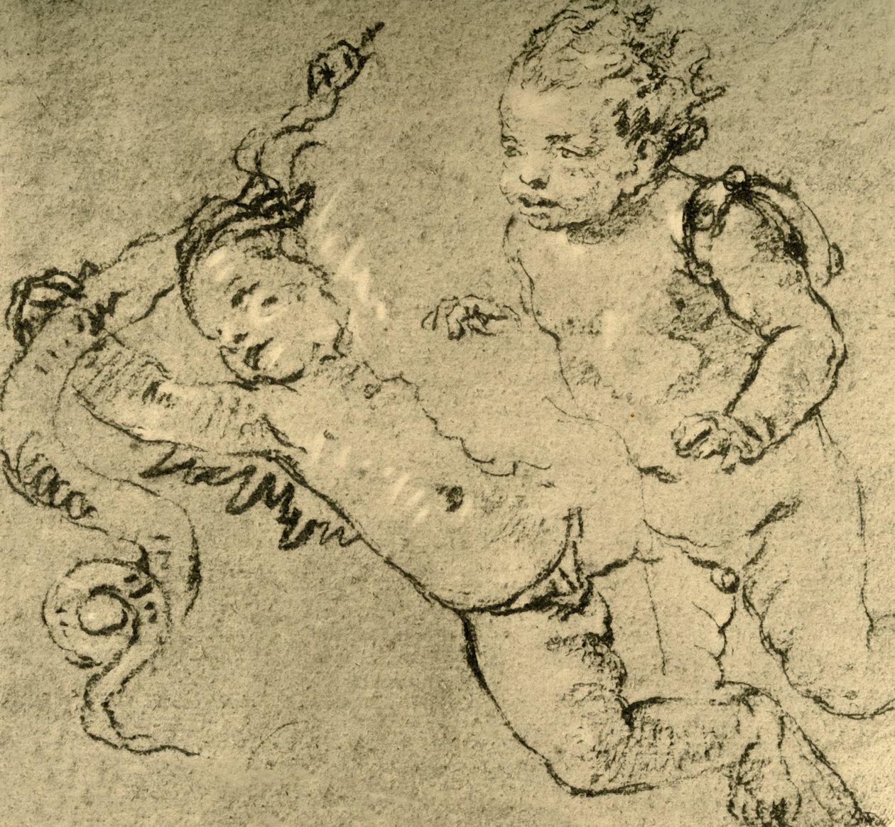Due Cupidi, c1752, 1928 da Giovanni Battista Tiepolo