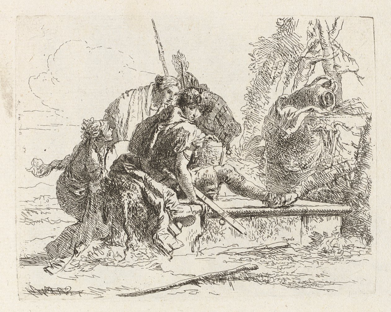 Due soldati e due donne, da Vari capricci da Giovanni Battista Tiepolo
