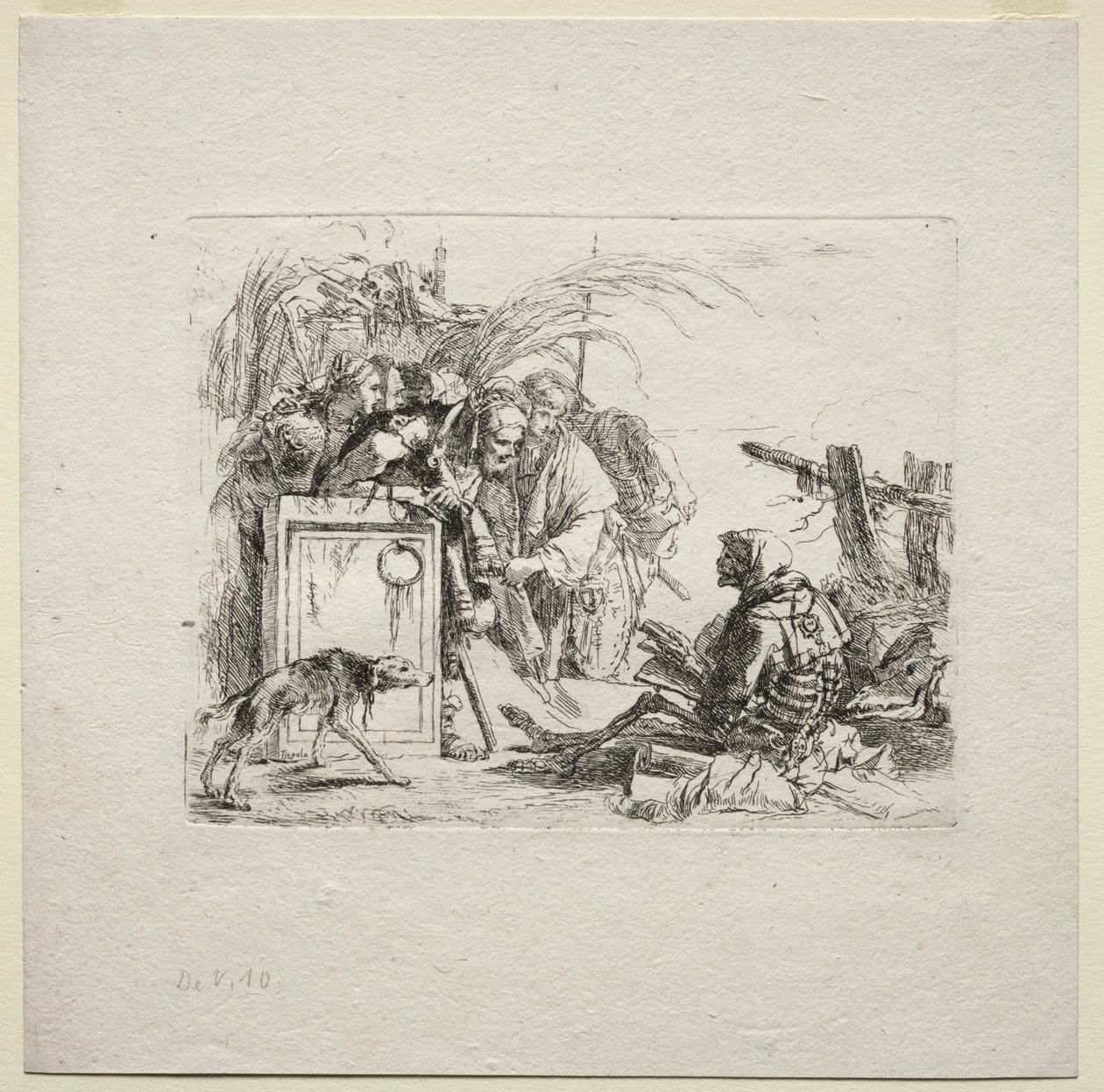 Vari Capricci: La morte dà udienza, 1785 da Giovanni Battista Tiepolo