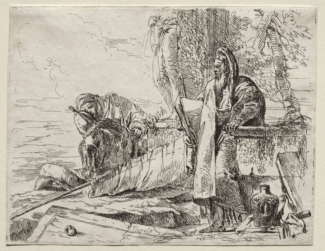 Vari capricci: Il filosofo con un libro da Giovanni Battista Tiepolo