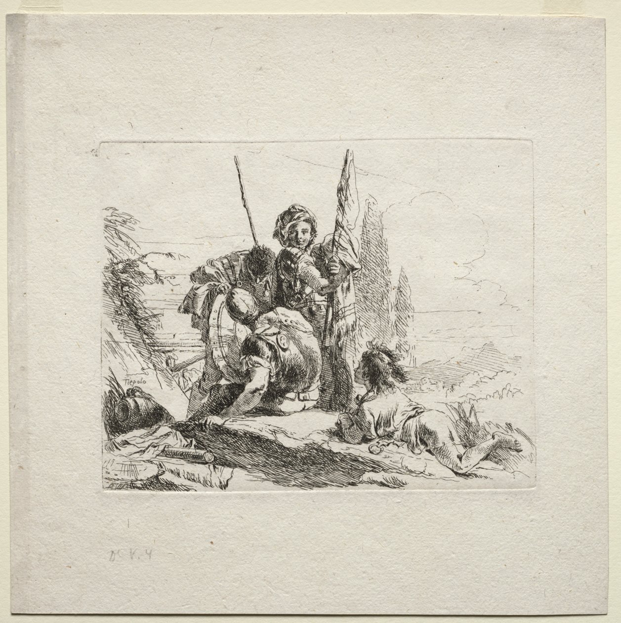 Vari capricci: I tre soldati e il ragazzo da Giovanni Battista Tiepolo