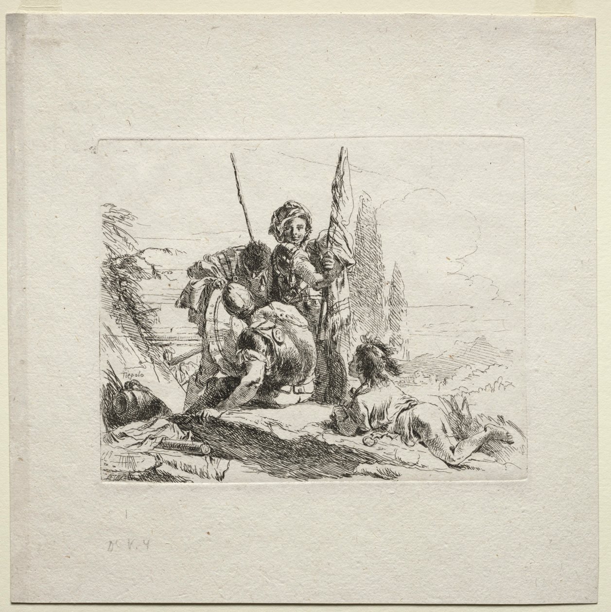 Varie capricci: I tre soldati e il ragazzo da Giovanni Battista Tiepolo