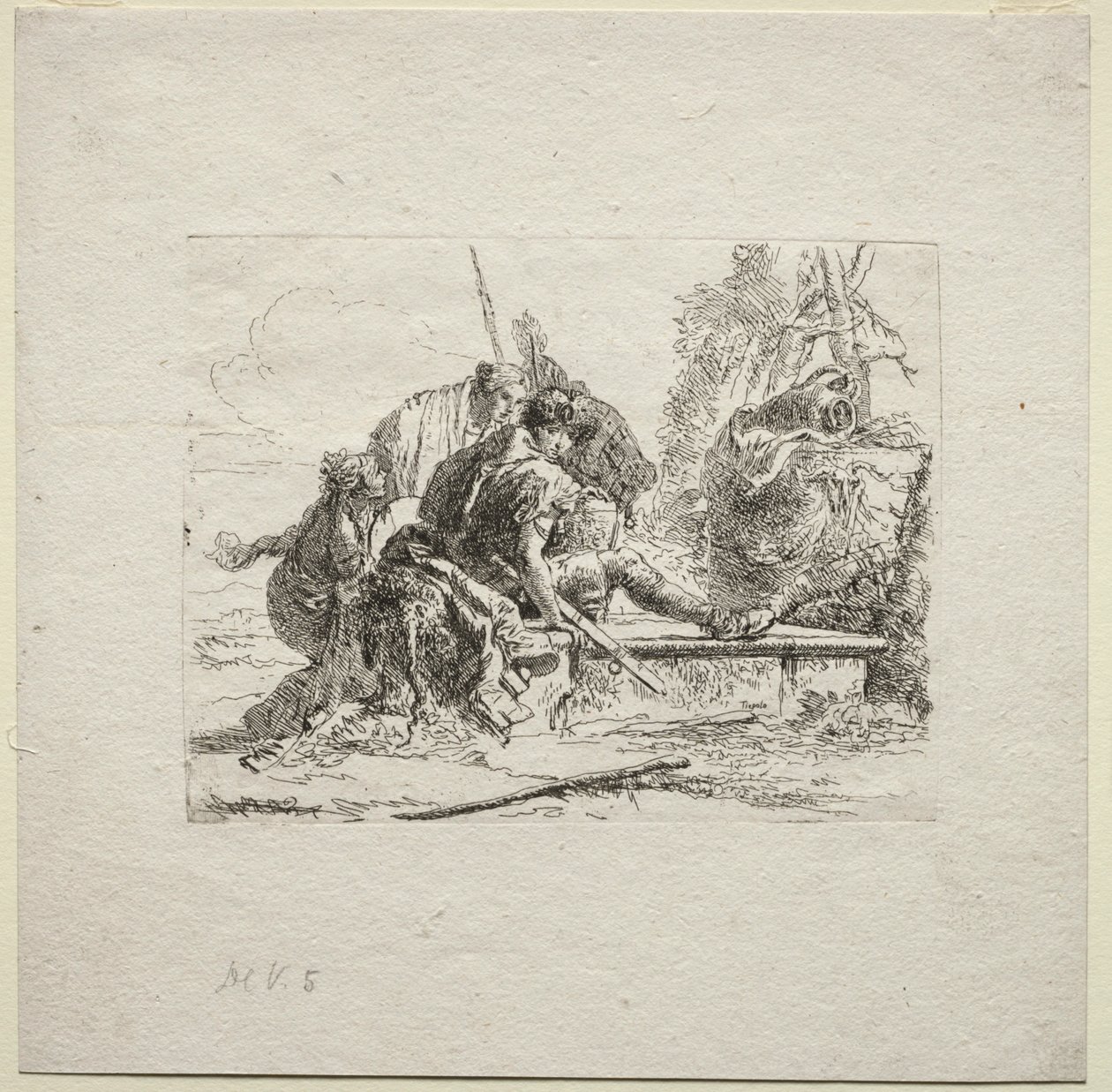 Varie Capricci: I due soldati e le due donne, 1785 da Giovanni Battista Tiepolo