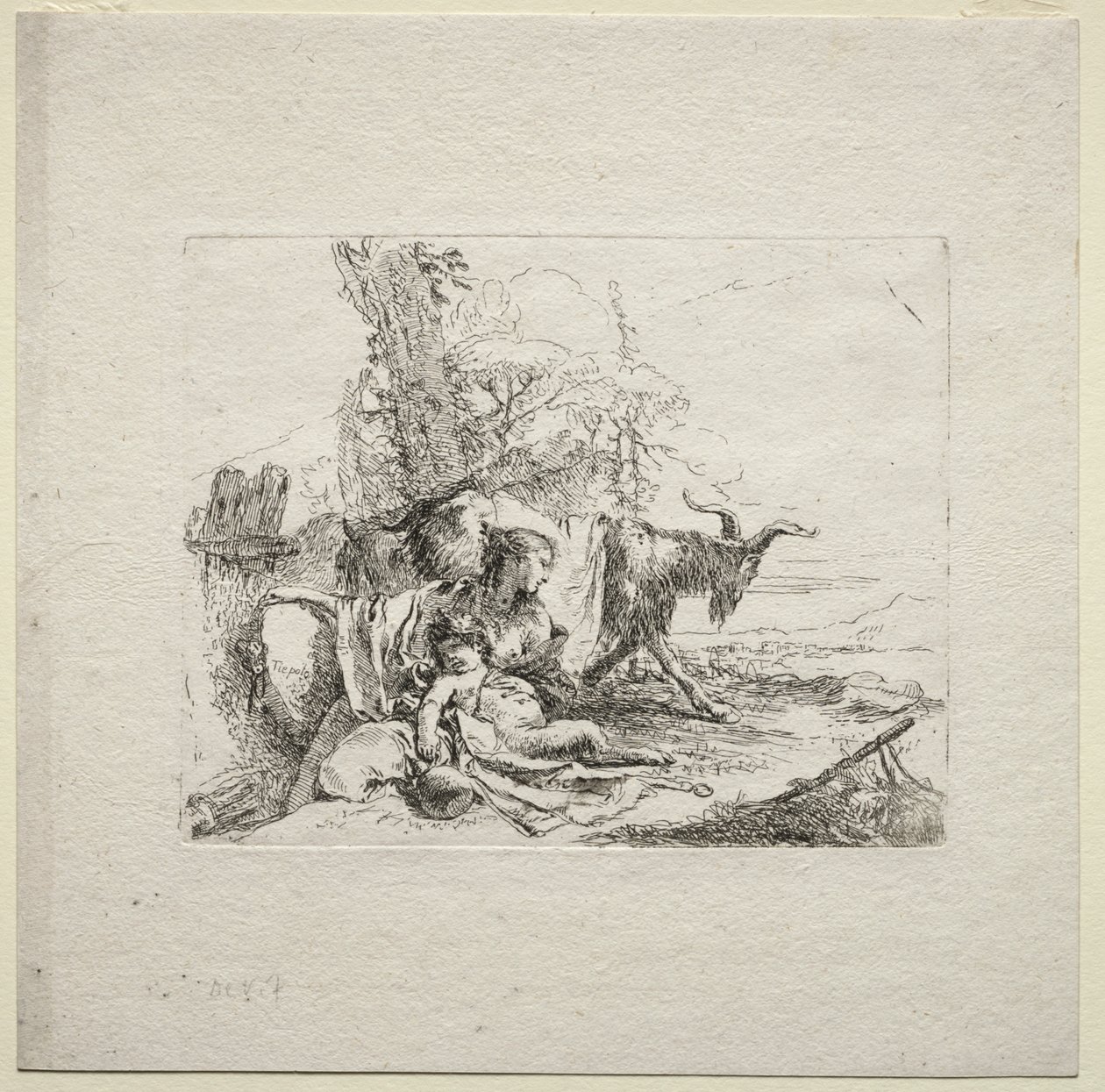 Vari capricci: La donna con il tamburello da Giovanni Battista Tiepolo