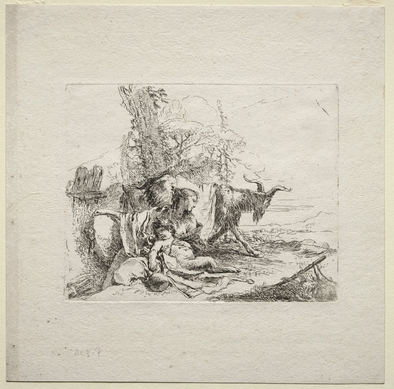 Varie Capricci: La Donna con il Tamburello, 1785 da Giovanni Battista Tiepolo