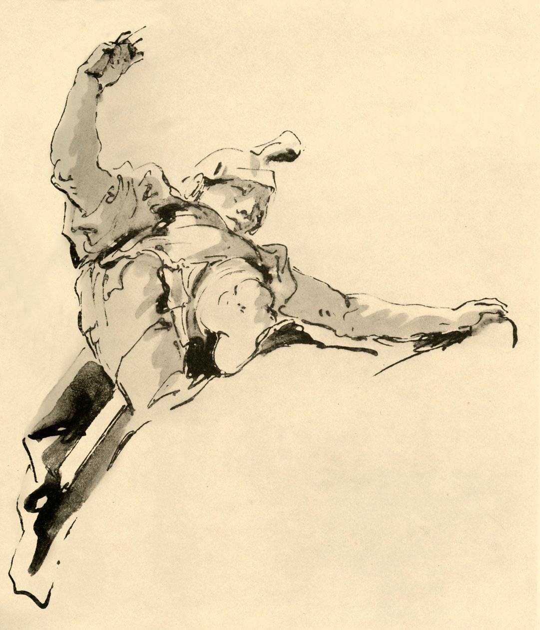 Guerriero in piedi sulle nuvole, metà XVIII secolo, 1928 da Giovanni Battista Tiepolo