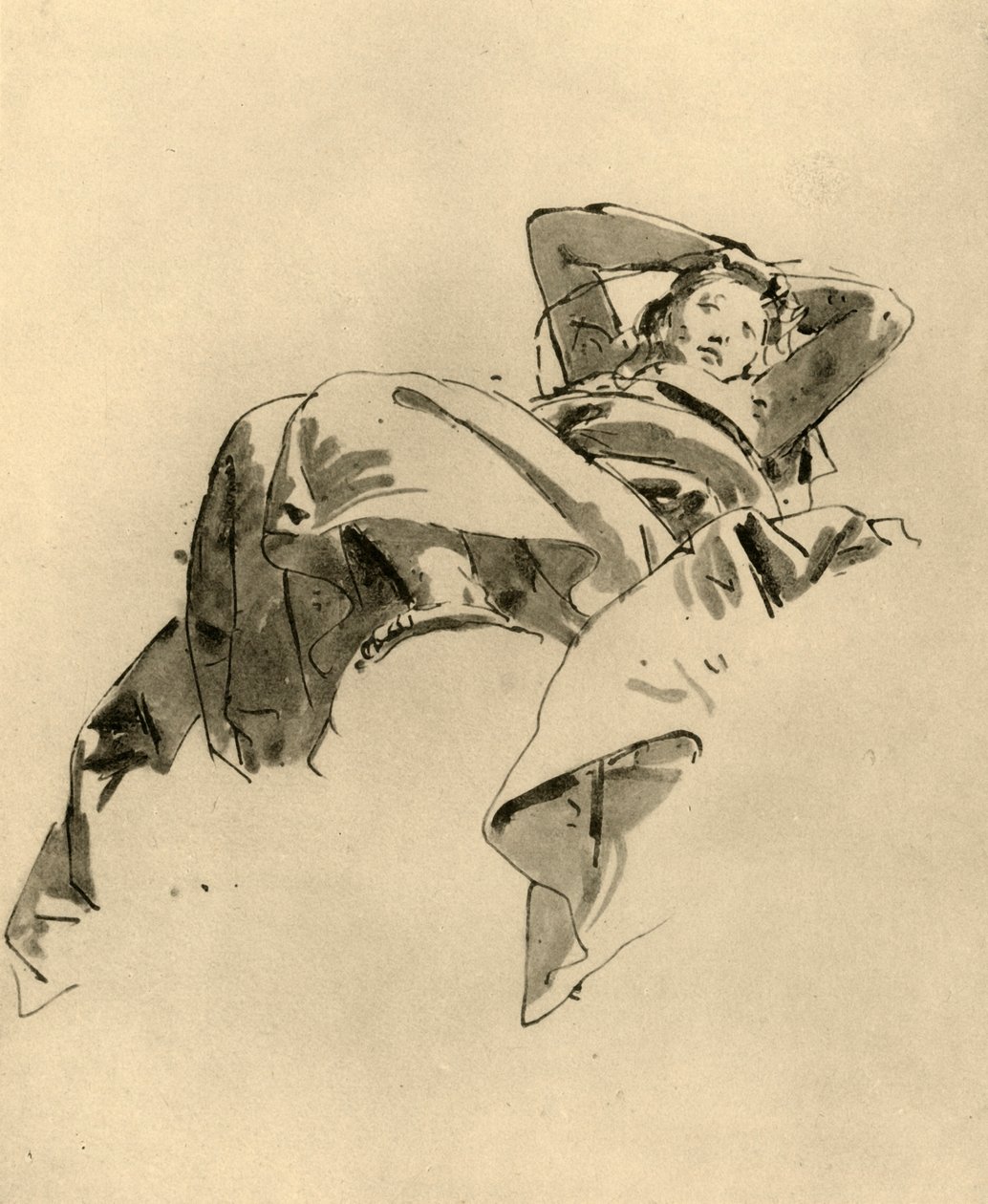 Donna che riposa, metà XVIII secolo, 1928 da Giovanni Battista Tiepolo