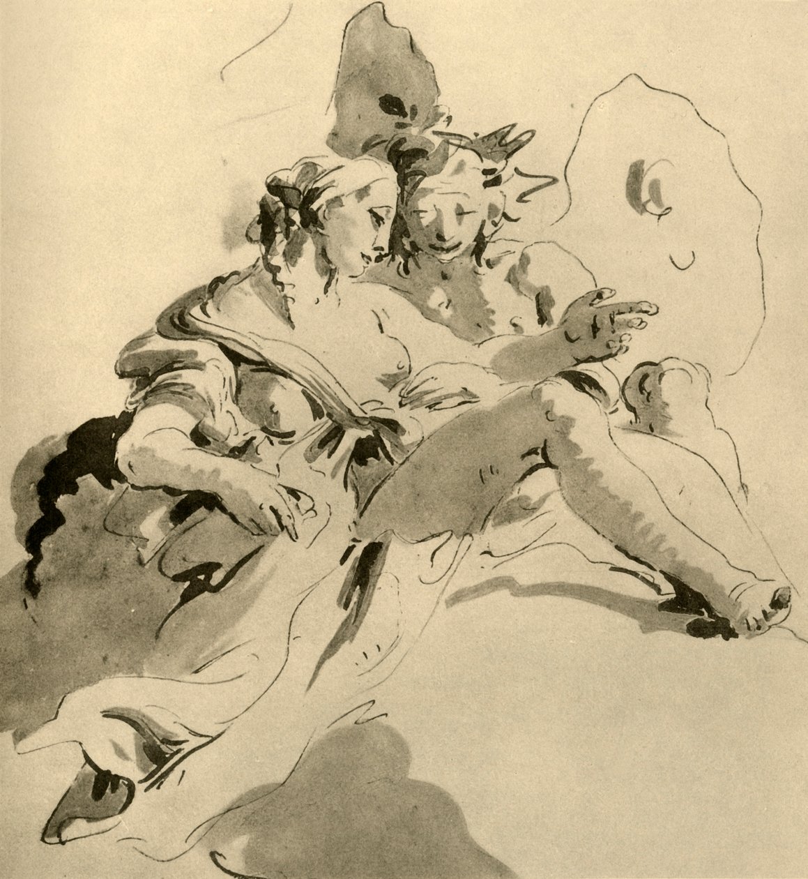 Zefiro e Flora, metà del XVIII secolo, 1928 da Giovanni Battista Tiepolo