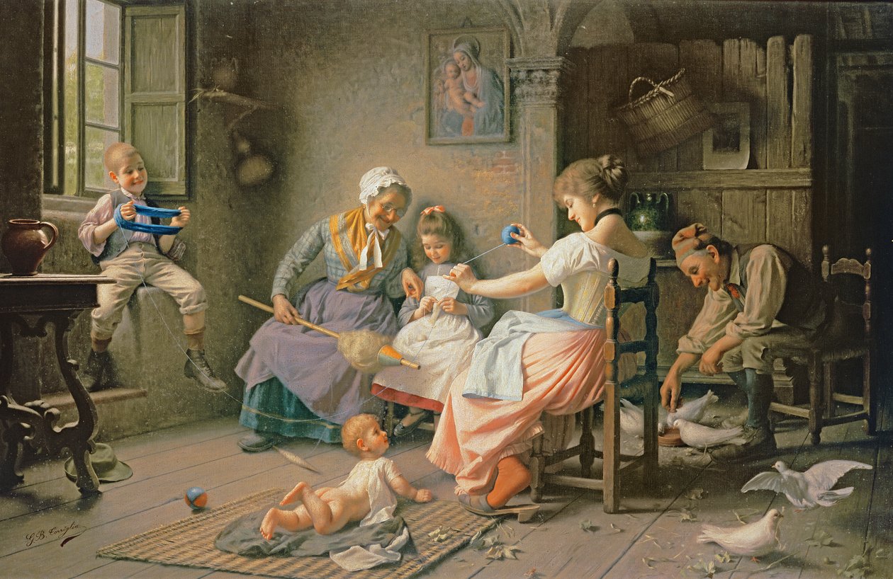 Aiutando la madre da Giovanni Battista Torriglia