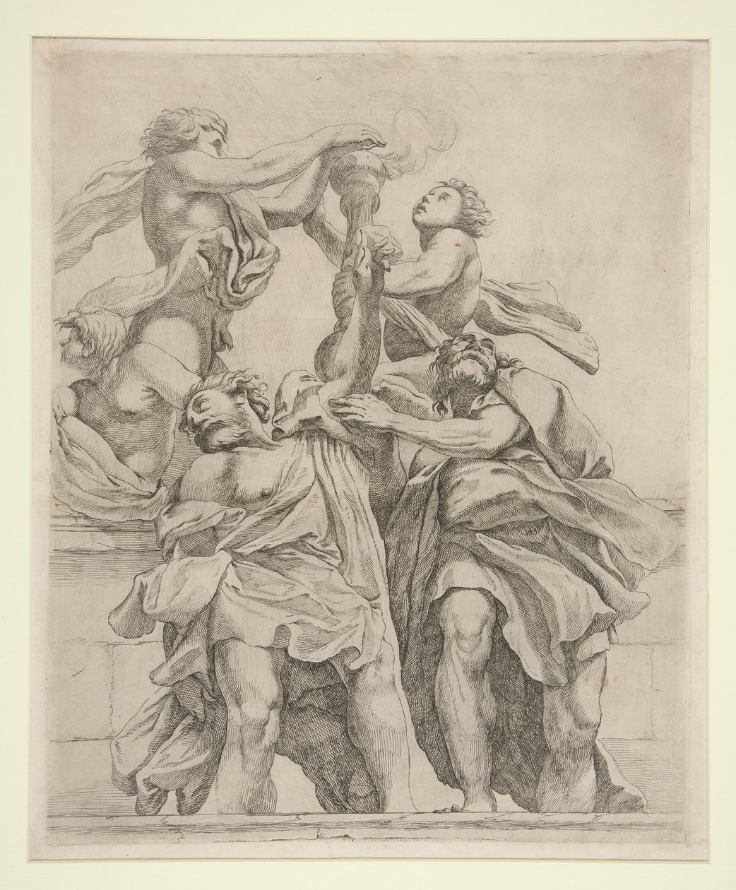 Due apostoli e tre angeli da Giovanni Battista Vanni