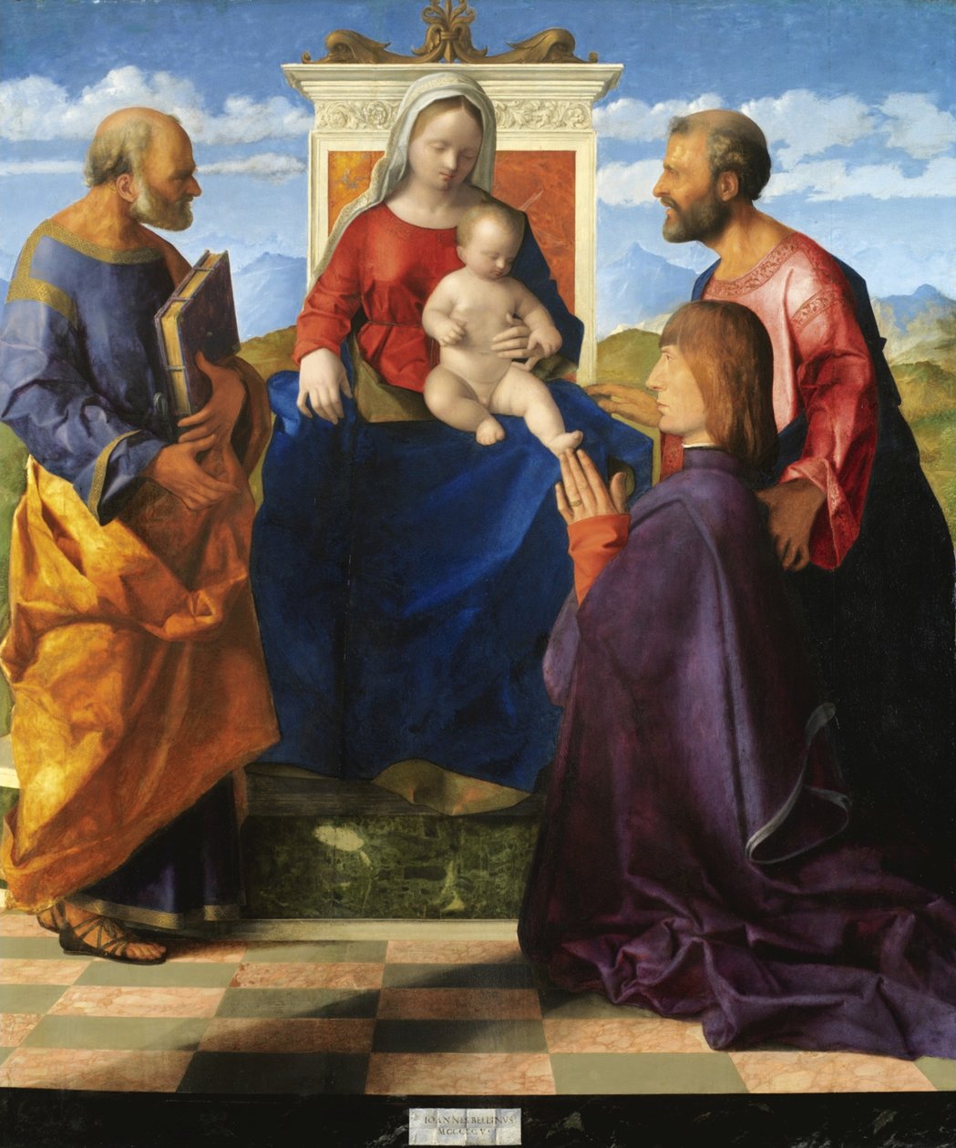 Madonna in trono con Bambino e Santi e donatore da Giovanni Bellini