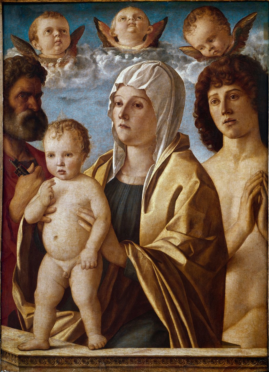 Vergine con bambino con San Pietro e San Sebastiano da Giovanni Bellini