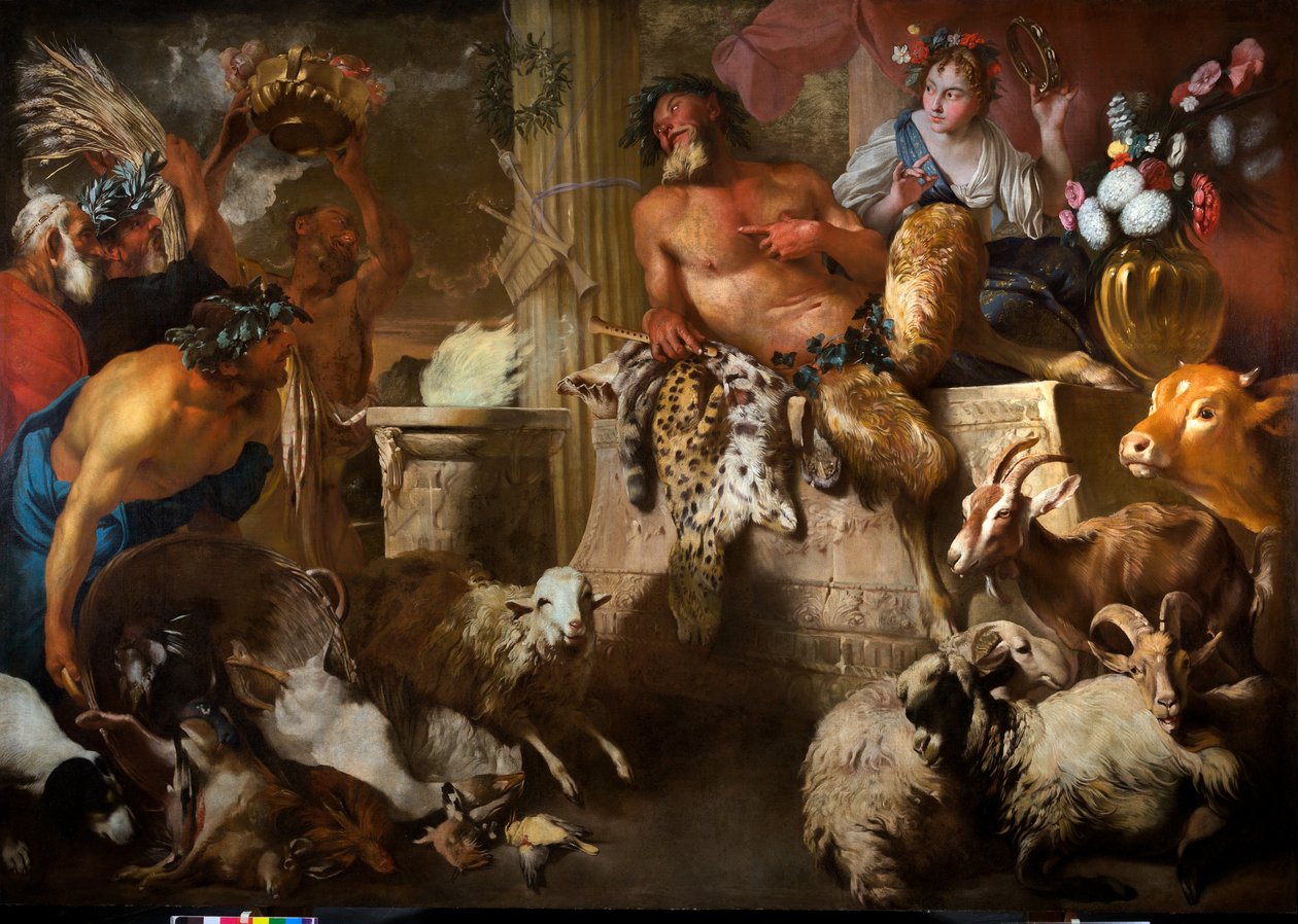 Sacrificio a Pan, c.1640 da Giovanni Benedetto (1609 64) Castiglione