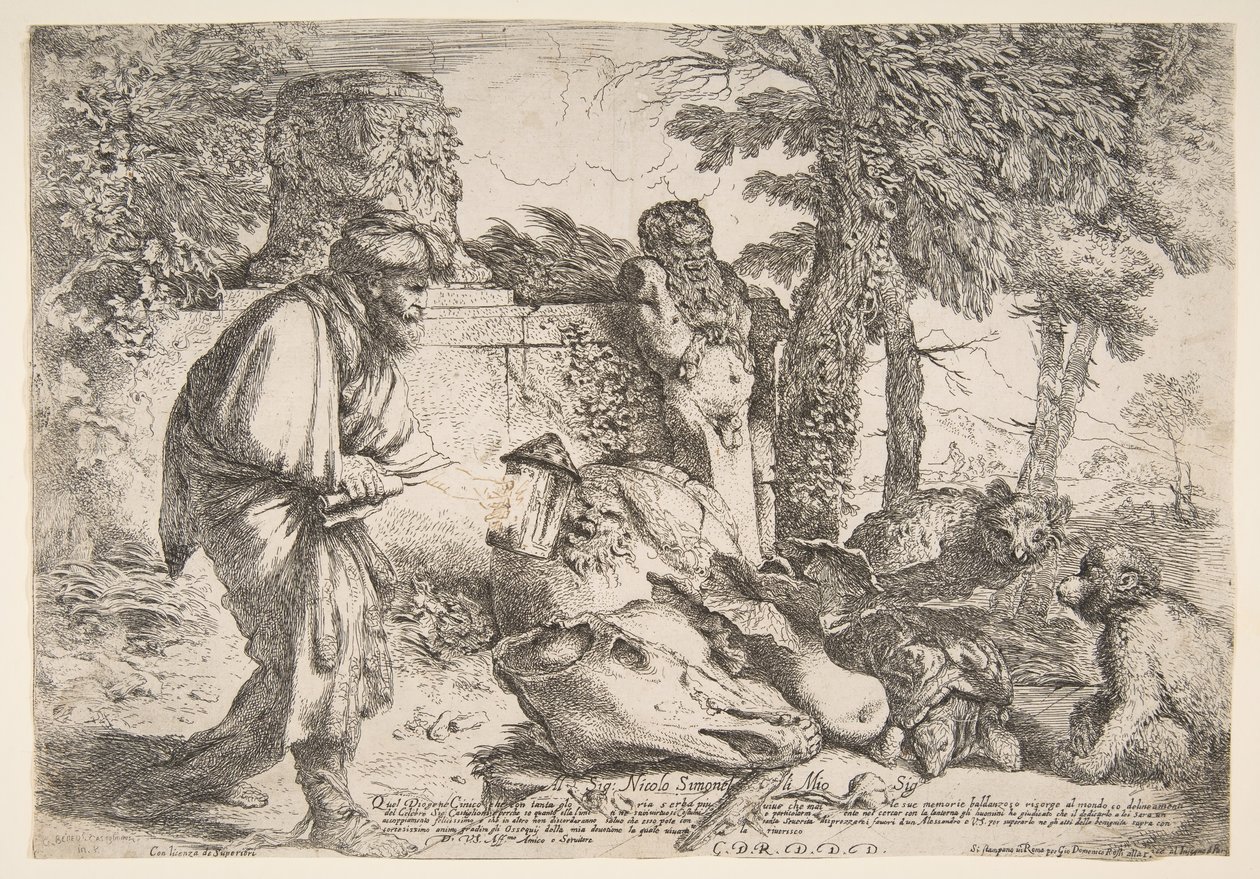 Diogene alla ricerca di un uomo onesto, ca. 1645-47 da Giovanni Benedetto Castiglione