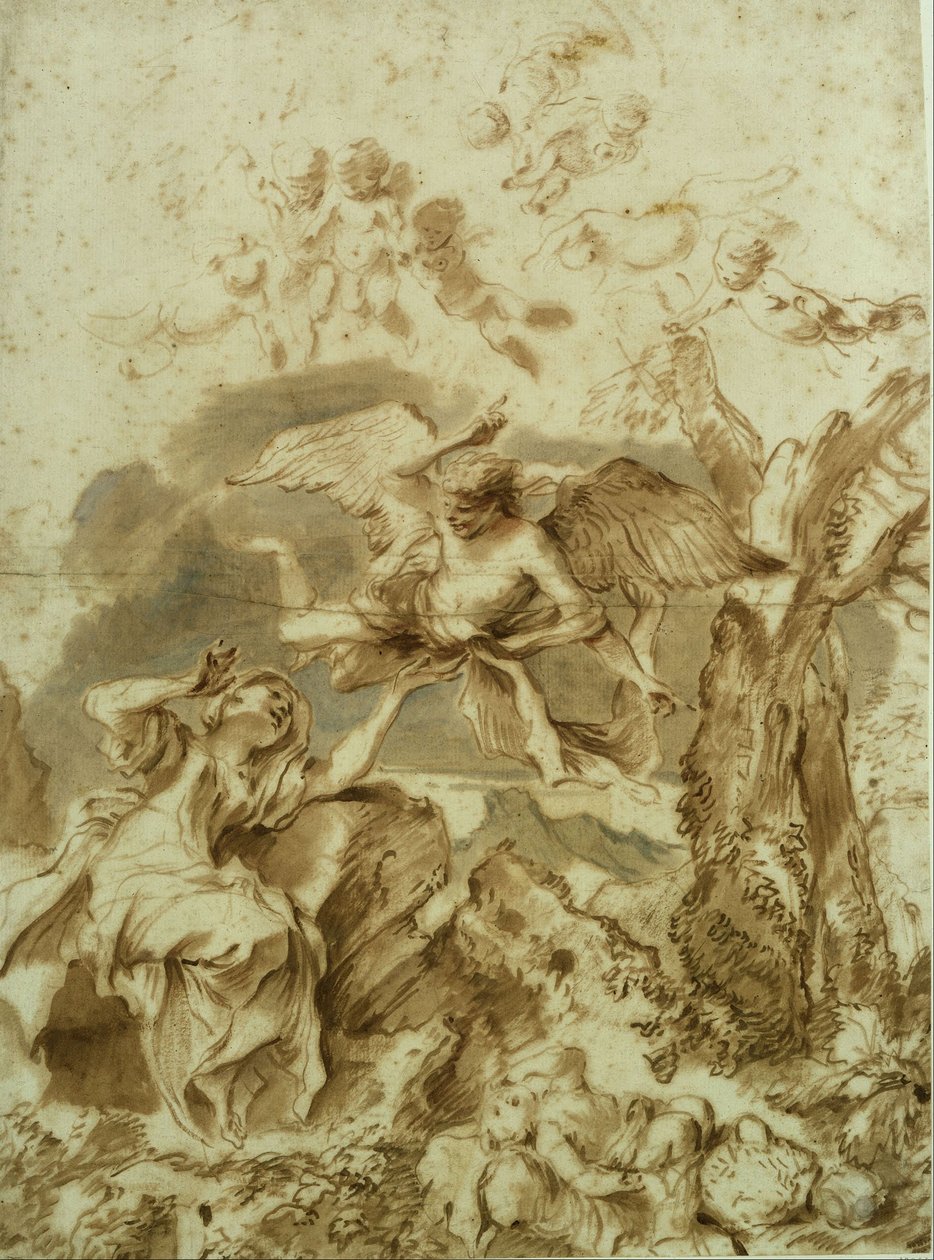 Agar e Ismaele nel deserto da Giovanni Benedetto Castiglione