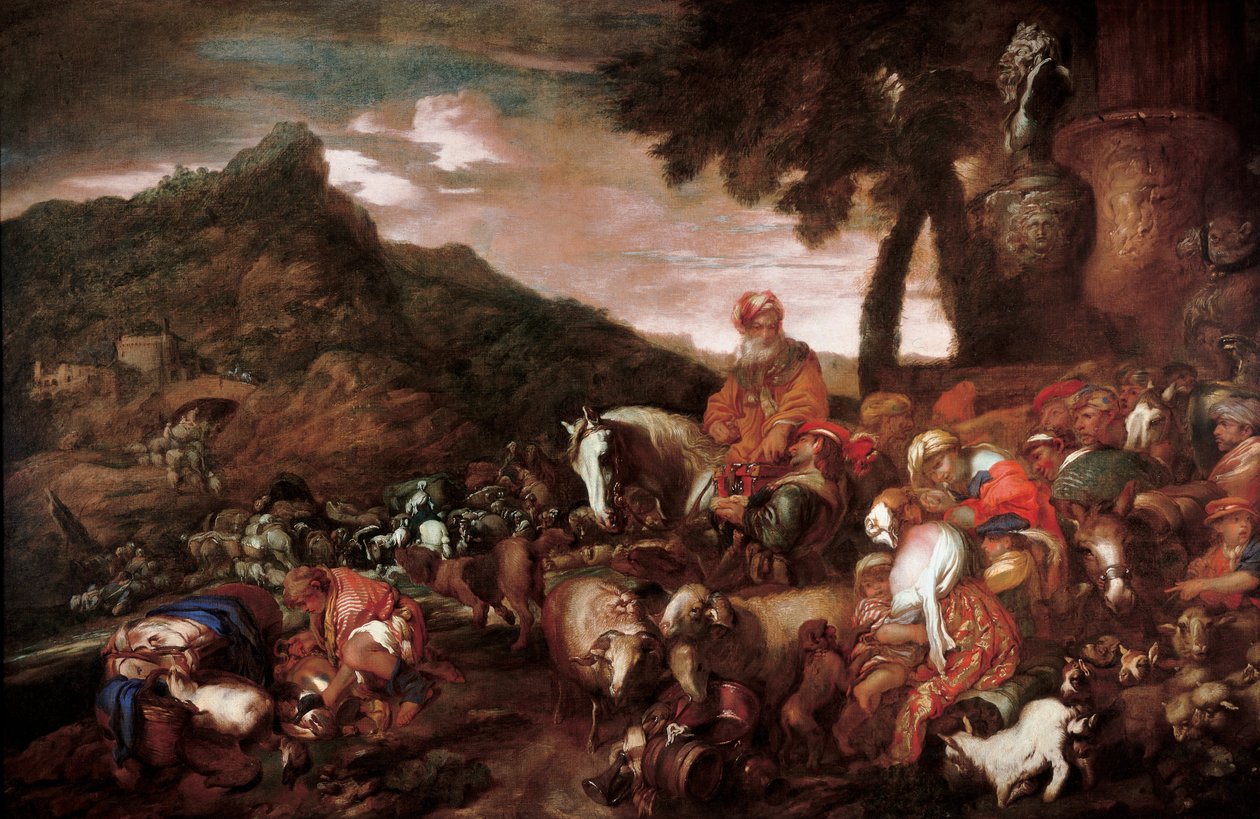 Viaggio della famiglia di Abramo da Giovanni Benedetto Castiglione