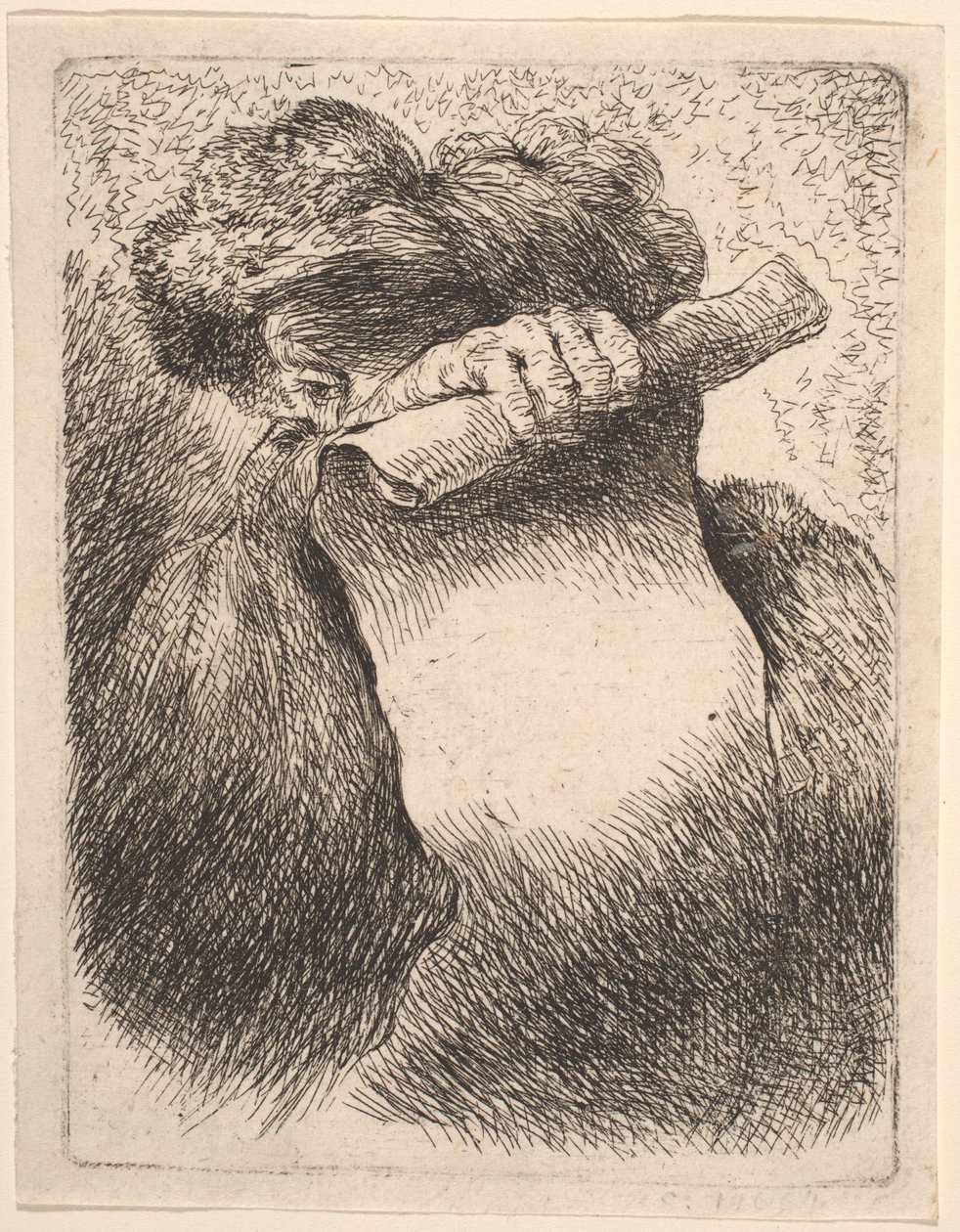 Uomo con una pergamena da Giovanni Benedetto Castiglione