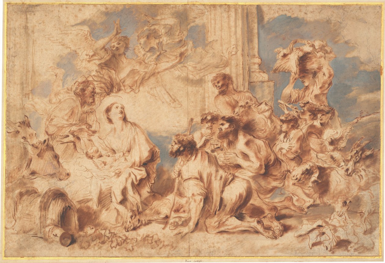 Die Anbetung der Hirten da Giovanni Benedetto Castiglione
