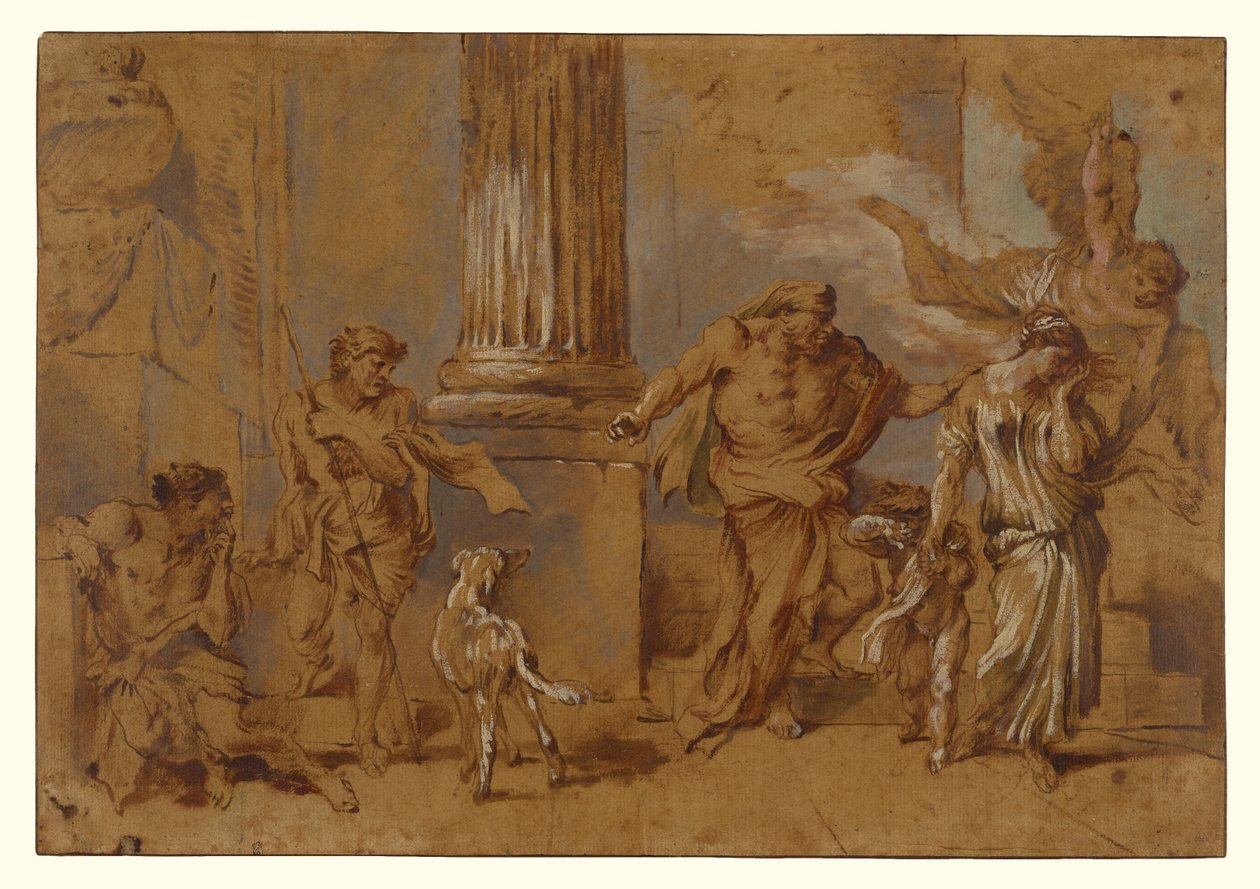 Die Vertreibung der Hagar da Giovanni Benedetto Castiglione