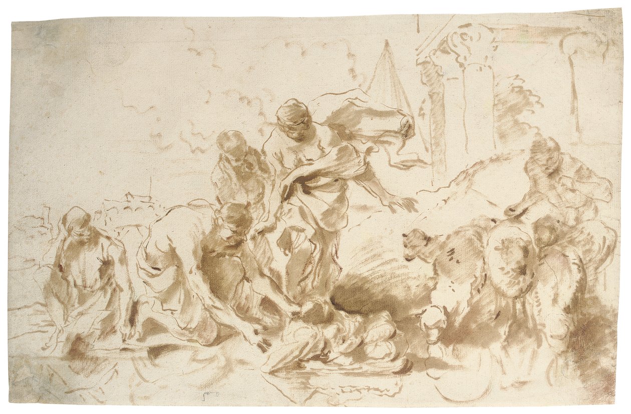 Il ritrovamento di Mosè da Giovanni Benedetto Castiglione